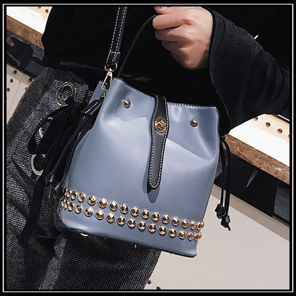 NEW Studded Bucket/Crosssbody Bag - Picture 2 of 8